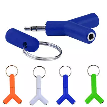 Аудиоразветвитель для стереонаушников 3,5 мм с Y-разъемом «папа» на 2 «мама» M/F Y shape белый