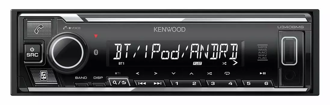 Аудиосистема Kenwood 1DIN с Bluetooth U340BMS KENWOOD чёрный