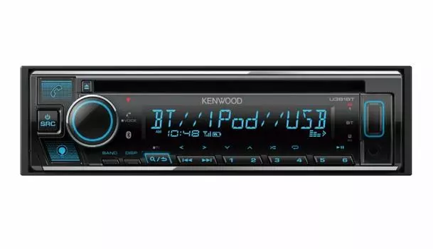 Аудиосистема KENWOOD 1DIN U381BT с поддержкой Bluetooth Alexa и переменной подсветкой