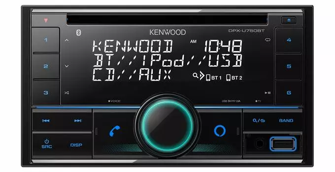 Аудиосистема KENWOOD 2DIN, совместимая с Alexa, переменная подсветка, CD, USB, iPod, Bluetooth, приемник, совместимый с KENWOOD DPX-U750BT