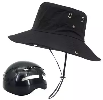 AUFDOPF Велосипедная шапка CE Велосипедная шапка Стиль Подходит для окружности головы с подбородочным ударом для повседневного и школьного шлема, Встроенный стиль, Сертифицированный, Шлем, чёрный