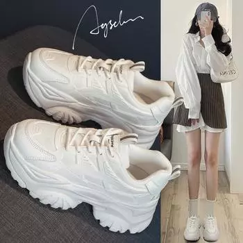 Augustin 2025 Retro Dad Shoes для женщин — повседневные кроссовки на платформе и толстой подошве для весны и осени 36