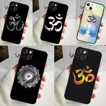 Aum Om Yoga Symbol Fitness Gym Phone Case For iPhone 14 13 12 11 16 15 Pro Max Plus Mini 7 8 X XR XS Max Soft Cover iPhone 15Pro MAX