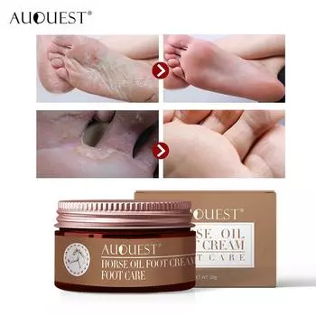 AUQUEST Foot Care Увлажняющий отшелушивающий крем для ног Омолаживающий увлажняющий крем с лошадиным маслом 30g