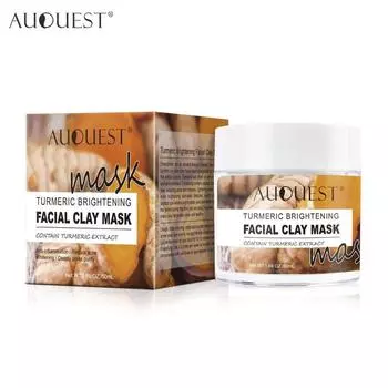 AUQUEST Глиняная маска для лица с куркумой для удаления прыщей, отбеливающий антивозрастной увлажняющий крем для ухода за лицом, 50 мл