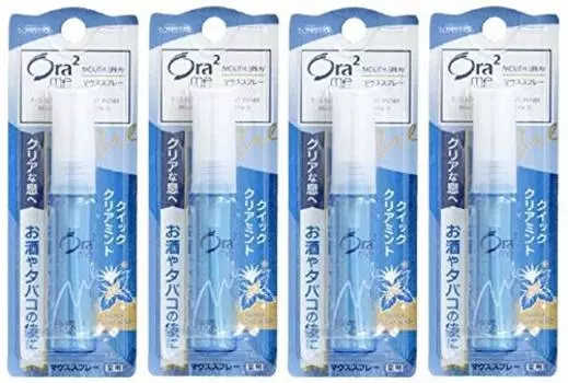 Aura 2 Breath Fine Mouth Spray Quick Mint 6ml x 4 pieces [Bulk purchase]