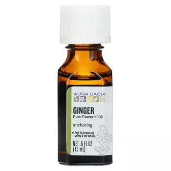 Aura Cacia, 100% Pure Essential Oil, Ginger, 0.5 fl oz (15 ml)