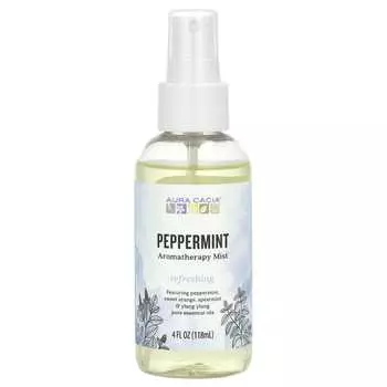 Aura Cacia, Ароматерапевтический туман, перечная мята, 4 жидких унции (118 мл)