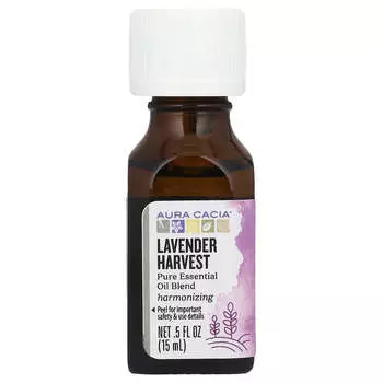 Aura Cacia, Чистая смесь эфирных масел, Lavender Harvest, 0,5 жидких унций (15 мл)
