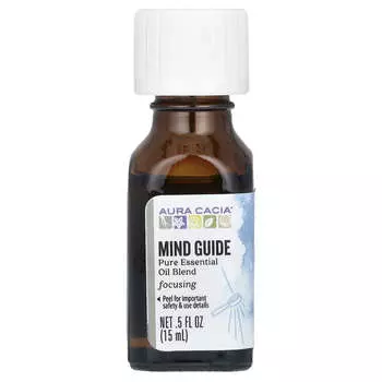 Aura Cacia, Чистая смесь эфирных масел, Mind Guide, 0,5 жидких унций (15 мл)
