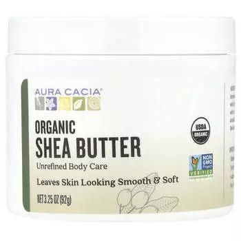 Aura Cacia, органическое масло ши, 3,25 унции (92 г)