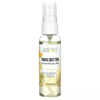 Aura Cacia, Panic Button, ароматерапевтический спрей, 2 жидких унции (59 мл)