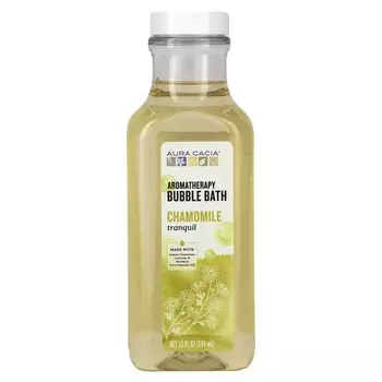 Aura Cacia, Пена для ароматерапии, спокойная ромашка, 13 жидких унций (384 мл)