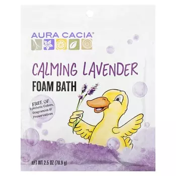 Aura Cacia, Пена для ванны, успокаивающая лаванда, 2,5 унции (70,9 г)