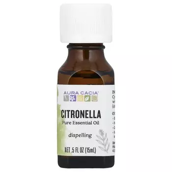 Aura Cacia, Pure Essential Oil, Citronella, 0.5 fl oz (15 ml)