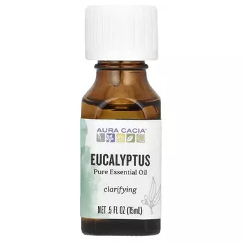 Aura Cacia, Pure Essential Oil, Eucalyptus, 0.5 fl oz (15 ml)