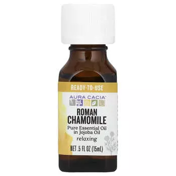 Aura Cacia, Pure Essential Oil, Roman Chamomile, 0.5 fl oz (15 ml)