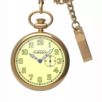 Aureole Pocket Watch Gold Case Size 3.65cm золотой