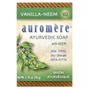 Auromere, Ayurvedic Soap, Vanilla-Neem, 2.75 oz (78 g)