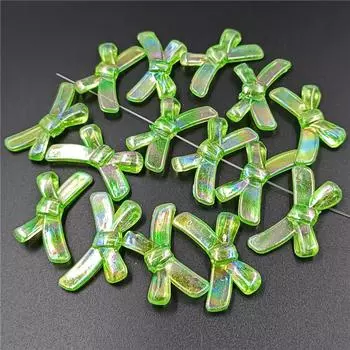 Aurora Laser DIY для 10 шт. 20*33 мм изготовление ювелирных изделий подвеска галстук-бабочка бусины ожерелье браслет оптовая продажа зелёный