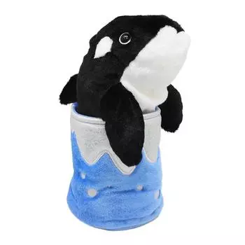 Aurora World Plush Hand Puppet Aqua Kids Puppet Killer Whale
