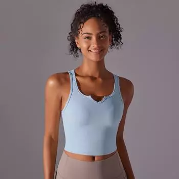 Auroth бесшовный вязаный жилет для йоги женский повседневный спортивный топ на бретелях эластичный топ для бега S белый