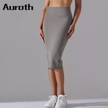 Auroth однотонные юбки эластичные тонкие юбки с высокой талией летние повседневные юбки для девочек S