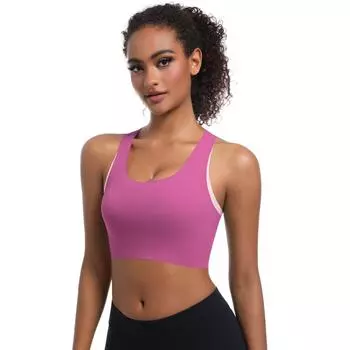 Auroth Woman Beauty Back Yoga Жилет Push Up Sports Bra Gym Running Майка Gather Нижнее белье S коричневый