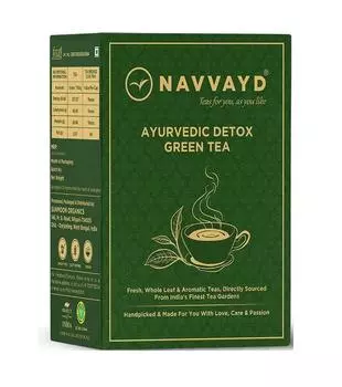 Аюрведический очищающий Зеленый чай (100 г), Ayurvedic Detox Green Tea, Navvayd