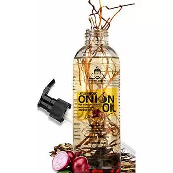 Аюрведическое луковое масло UrbanGabru Jadibuti для контроля выпадения волос, борьбы с перхотью и здоровья волос (100 мл) | Все типы волос 100 ml (Pack of 1)