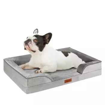 AUSCAT Зимняя кровать для собак 70x58x18 см, подушка для кровати для домашних животных, теплая, холодная, защитная накидка, моющаяся, размер M, для средних собак, для маленьких собак, серая серый