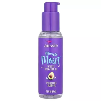 Aussie, Miracle Moist, интенсивное увлажняющее масло с маслами авокадо и жожоба, 3,2 жидких унции (95 мл)