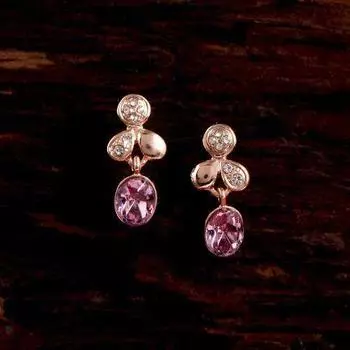 Серьги-подвески Austrain с кристаллами и листьями