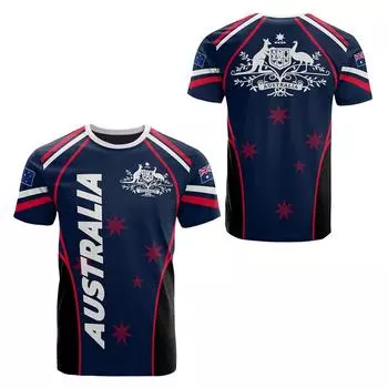 Футболки Австралии, эмблема австралийского флага, уличная одежда с 3D принтом, мужская и женская футболка большого размера с короткими рукавами, детские футболки, топы, одежда L
