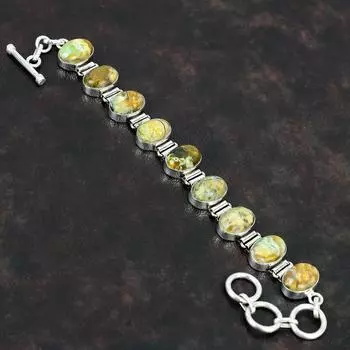 Браслет из австралийского хромированного халцедона, настоящие драгоценные камни, ювелирные изделия ручной работы, браслет из стерлингового серебра 925 пробы, регулируемый браслет-цепочка, подарки для нее