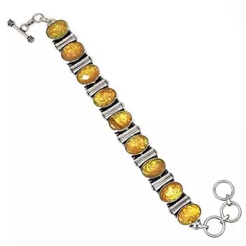 Austrelian Opal Gemstone Handmade Ethnic Silver Jewelry Bracelets 7-8