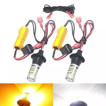 Autart T20 7440 Turn Signal Position, 12 V Car Turn Signal Light, LED Bulb, T20 7440 White (DRL)