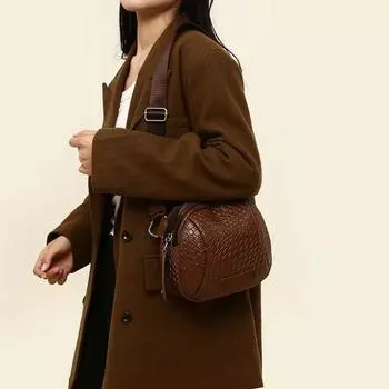 Аутентичная брендовая модная тканая сумка через плечо сверхвысокого качества Zhongyu Kangaroo, маленькая круглая сумка, женская сумка через плечо