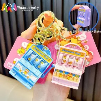 Аутентичная музыкальная лотерейная игрушка-брелок в виде маленькой желтой утки Yuanqi фиолетовый