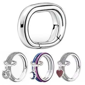 Аутентичное кольцо из стерлингового серебра 925 пробы, стильное кольцо для женщин, подарок, модные украшения