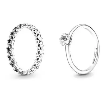 Аутентичное кольцо-пасьянс из стерлингового серебра 925 пробы с небесной сверкающей звездой для женщин, модные украшения для свадебной вечеринки 5