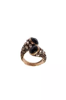 Аутентичное регулируемое кольцо с черным камнем