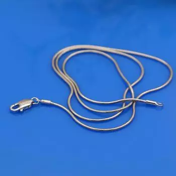 Аутентичные 100% стерлингового серебра 925 пробы, цепочка в виде змеи, ожерелье с застежками-лобстерами, подходит для мужчин и женщин, подвесная цепочка 18-26 дюймов, ювелирные изделия