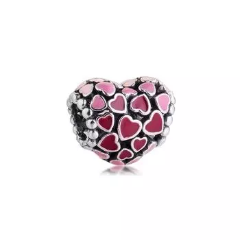 Аутентичные бусины из стерлингового серебра 925 пробы, подвески в форме сердца, подходят для европейского оригинального браслета, бусины «сделай сам», для ювелирных изделий