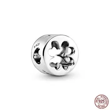 Аутентичные бусины из стерлингового серебра S925, ажурные тканые бесконечность и сердечки по всей поверхности, подходят для оригинального браслета, ювелирные изделия своими руками