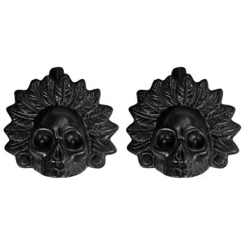 Аутентичный ацтекский свисток, коллекционный ацтекский свисток смерти для Хэллоуина (черный)