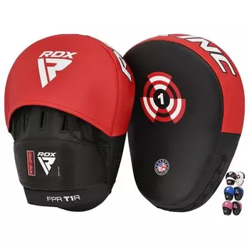 Authentic RDX Punching Mitts Training Kickboxing Muay Thai Martial Arts MMA Karate Focus Pad (Red) красный