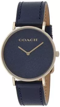 Authorized Distributor Coach Watch 14504078 Perry 36mm Round Gold Glitter Belt [COACH] Women s Case/Navy Dial/Leather