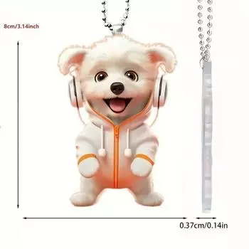 Auto Acrylic Whimsical Pendant Delightful Cartoon Style Accessory For Cars Homes And