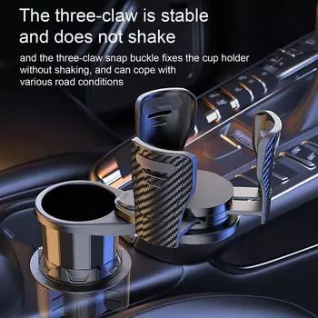 Auto Cup Holder Adapter Retractable Base Cup Holder Extender For Car Adjustable Drink Holder Car Cup Holder Car Cup Organizer чёрный